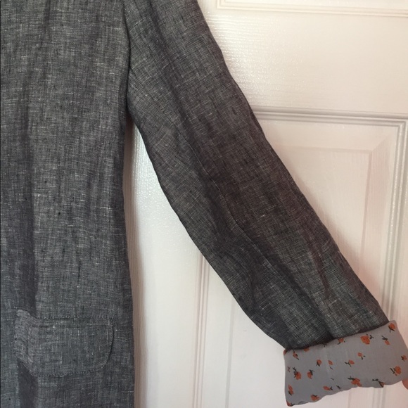 NWOT Blue Linen Blazer Jacket by Splash. - Picture 3 of 8